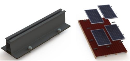 Trapezoidal metal sheet roof mounting system high